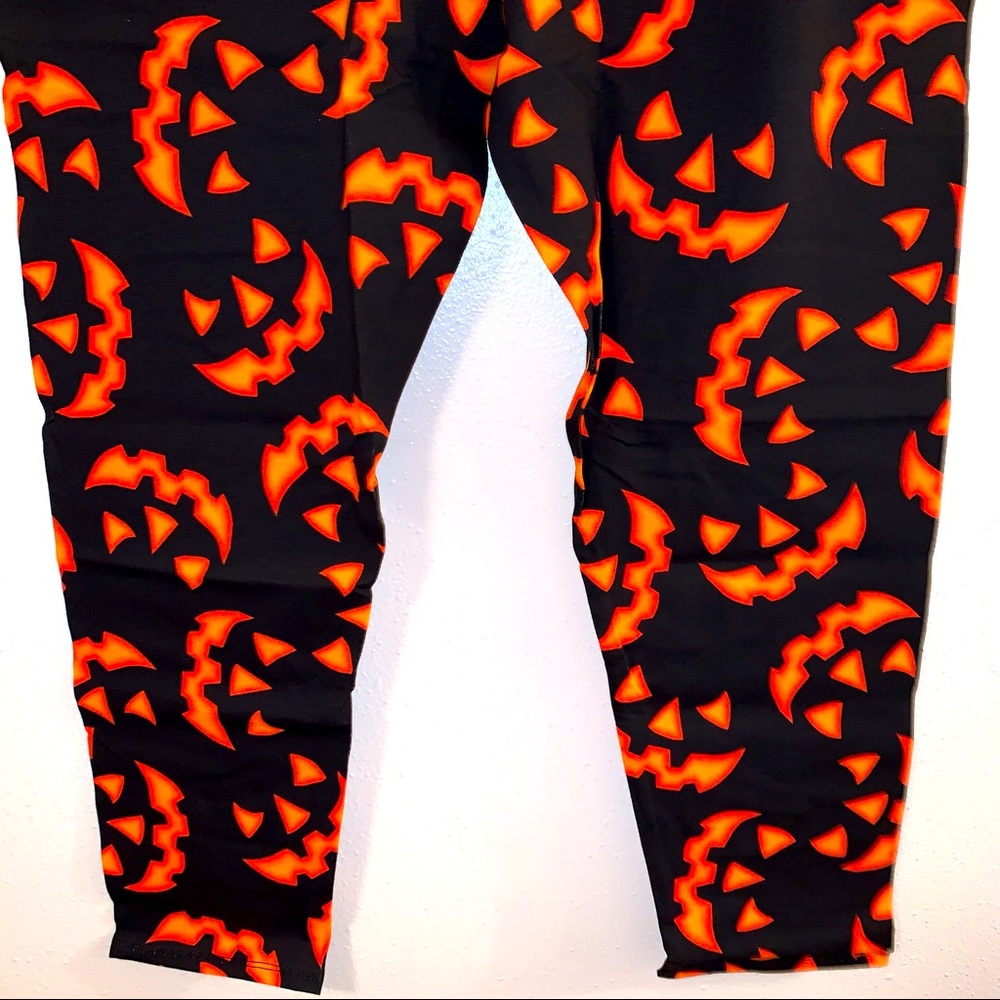 NOBO XXXL 3x 21 Jack O Lantern Eyes Cotton Spandex Blend Leggings - Picture 7 of 9